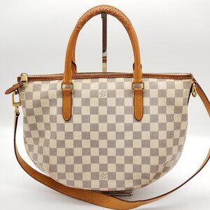 Louis Vuitton Riviera PM Beige Damier Azur Shoulder Bag 588-102425
